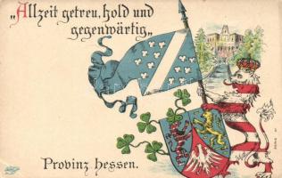 Hesse region flag and coat of arms from Germany (EK)