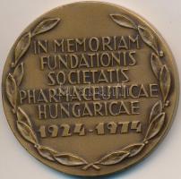 1974. "A Magyar Gyógyszerésztudományi Társaság 50 éves" Br emlékérem (60mm) T:1-,2 apró ph