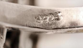 Ezüst(Ag) delfines bokalánc, 2 db ezüst(Ag) gyűrű(53), egyiken kövekkel, másik törött, jelzett, 5,25...