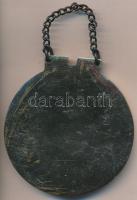 ~1980. "Környei Mezőgazdasági Kombinát" fém emlékérem akasztólánccal (82x87mm) T:2