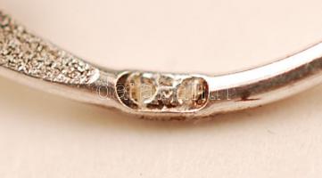 Ezüst(Ag) fülbevaló pár karkötővel, jelzett, 12,8 g