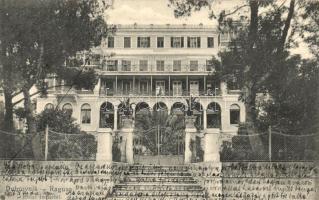 Dubrovnik, Ragusa; Hotel Imperial; ink drawing on backside