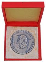 ~1960. "Eredményes Propaganda Munkáért" fém emlékplakett tokban (70mm) T:2