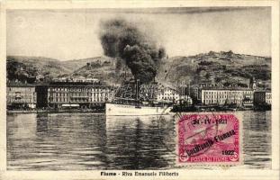 Fiume, Riva Emanuele Filiberto / port, steamship