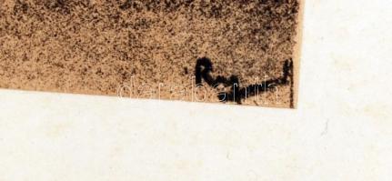 Ruzicskay György (1896-1993): Akt. Algrafia, papír, jelzett az algrafián, üvegezett keretben 24×18 c...