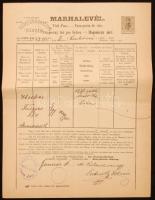 cca 1880-1910 5 db klf okmánybélyeges okmány, marhalevél