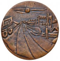 1989. "125 éves az Aszfaltútépítő Vállalat 1864-1989" Br emlékplakett tokban (90mm) T:2