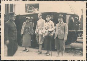 1935 Korabeli fotó: Badacsonytomaj vasútállomás. 6x8,5cm