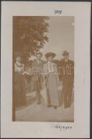 1909 Korabeli fotó:Svábhegyi úri társaság. 13x9cm