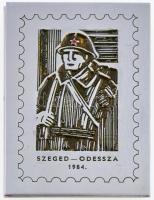 1984. "Szeged - Odessza" fém emlékérem tokban, naptárral (90x65mm) T:2