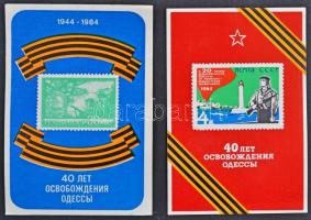 1984. "Szeged - Odessza" fém emlékérem tokban, naptárral (90x65mm) T:2