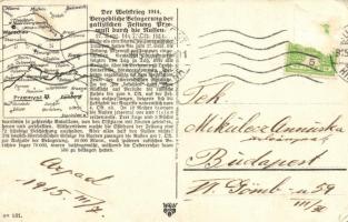 Vergeblicher Sturm der Russen auf Przemysl / Military WWI, map on the back side s: Maxim Trűbe (EK)
