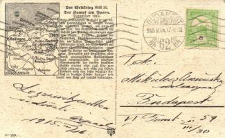 Der Kampf um Ypern / battle of Ypern, map on the back side s: Maxim Trűbe