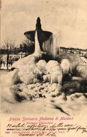 Vicoforte, Santuario Madonna di Mondovi, fontana ghiacciata / frozen fountain