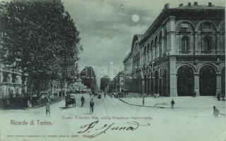 Torino, Corso Vittorio Emanuele colla Stazione ferroviara / corso, railway station (Rb)