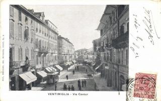 Ventimiglia, Via Cavour / street, tram (fa)