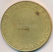 Ausztria 1932. "Charles Kammerer 1913-1932 / Osztrák Kutya Klub" aranyozott fém emlékérem....