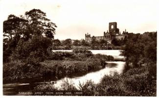 Leeds, Kirkstall Abbey from river Aire