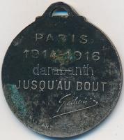 Franciaország 1916. "Joseph Gallieni" ezüstözött fém medál. Szign.: Auguste Maillard (28mm...