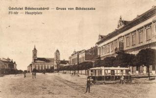 Békéscsaba, Fő tér, villamos