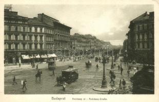 Budapest VI. Andrássy út, villamos, kávéház (EK)