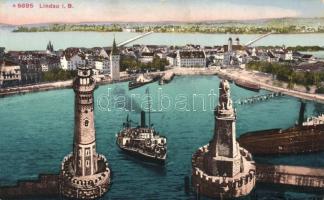 Lindau port, steamship