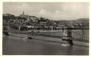 Budapest, Szabadság- és Lánchíd - 15 db régi képeslap / 15 old postcards