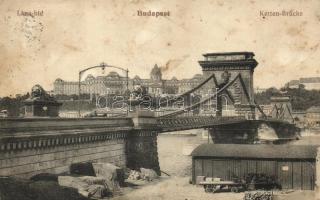 Budapest, Szabadság- és Lánchíd - 15 db régi képeslap / 15 old postcards