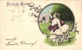 Easter, child with lamb (EK)