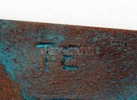 Takács Erzsébet (1928-1999): Barcsay Jenő. Bronz plakett, jelzett, keretben, 18×14 cm