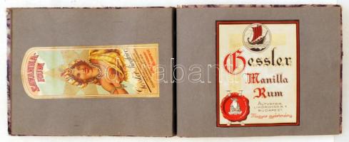 Gessler (Siegfried) italcímke gyűjtemény albumba ragasztva, 45 különféle (magyar gyártmányú italok)