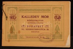 cca 1900-1910 Bp. VI., Kalledey Mór Bőrszékgyár katalógusa, 17p
