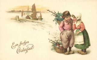 Easter, Dutch folklore, children at the port, Amag No. 2102.