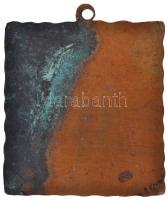 1936. "Erdélyi Szépmíves Céh" zománcozott szögletes Br medál (34x31mm) T:2