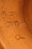 Nőalak, kerámia, jelzett, apró sérülésekkel, m: 33,5 cm