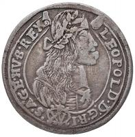 1675KB XVKr Ag &quot;I. Lipót&quot; Körmöcbánya (5,32g) T:2-  Hungary 1675KB 15 Kreuzer Ag &quot;Leopold I&quot; Kremnitz (5.32g) C:VF  Huszár 1423., Unger II.:1058.