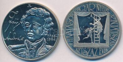 1986. 100Ft "Fáy András" + 1990. 100Ft "200 éves a hivatásos magyar nyelvű színjátszá...
