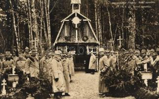 Nagypolányi Pogány Antal ezredes. A 18. honvéd gyalogezred temetője; Hadifénykép Kiállítás / Colonel Nagypolányi Pogány, the cemetery of Hungarian honvéd infantry regiment no. 18