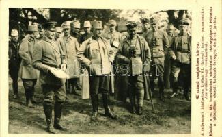 A radymnoi ütközetben kitűnt VI. kassai hadtest parancsnoka: Arz altábornagy vezérkarával / the 6th Hungarian corps of Kosice