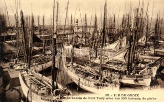 Ile de Groix, bassin de Port Tudy / port, fishing boats