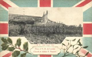 Ablain-Saint-Nazaire, Notre Dame de Lorette / Ablain St.-Nazaire French church, flag (EK)