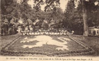 Lyon, Parc de la Téte d'or, Les Armes de la Ville de Lyon, Cage aux Singes / park, monkey cage