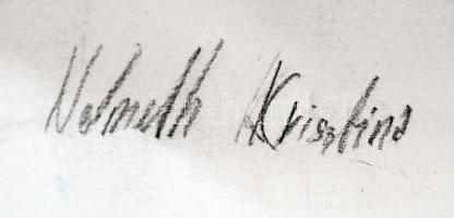 Németh Krisztina (1994-): Kontraszt. Ceruza, papír, jelzett, 50×34 cm