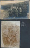 cca 1914-1918 Katonák a hadszíntéren, életképek az I. világháborúból, 5 db fotó, 9x14 cm /
cca 1914-...