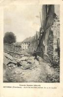 Metzeral, after the bombardment, destroyed buildings (EK)