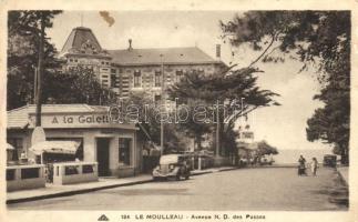 Le Moulleau, Avenue Notre Dame ses Passes, Galette Bretonne / avenue, ice cream shop, automobile (fa)