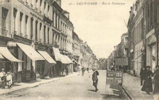 Saint-Omer, Rue de Dunkerque / street, shops (EK)