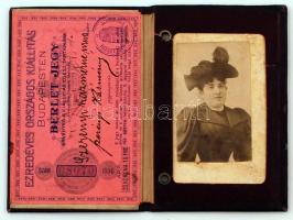 1896 Az ezredéves országos kiállítás teljes idejére szóló fényképes bérletjegy jó állapotban