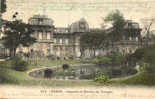 Paris, Square et Mairie du temple / park, town hall