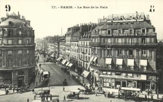 Paris, La rue de la Paix / street, shops, hotel